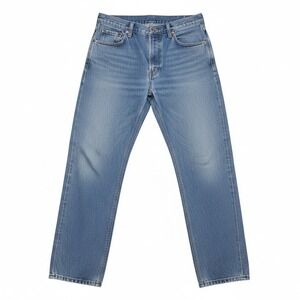 VTG Lee Riveted Mom Jeans Womens 16 L‎ High Rise Tapered Leg 100% Cotton Blue